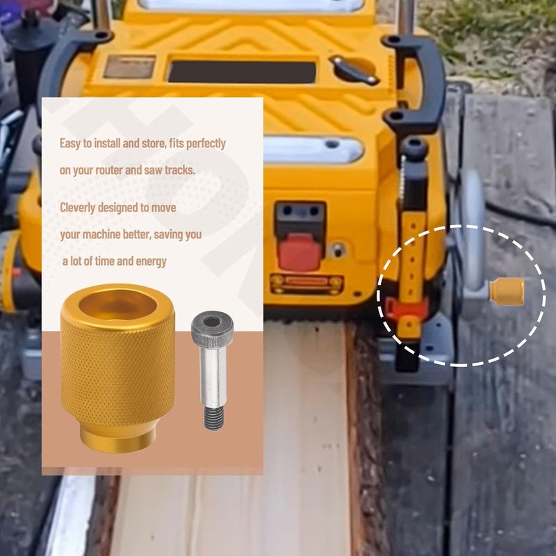 ZHONGXIA Upgrade Aluminum Alloy Stubby Knob Compatible With Dewalt DW735 Planer Stubby Knob, DW735X Planer (Yellow) - Image 2
